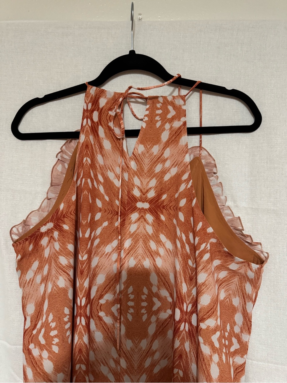 Rust & White Patterned Maxi Dress - Picture 4 of 6